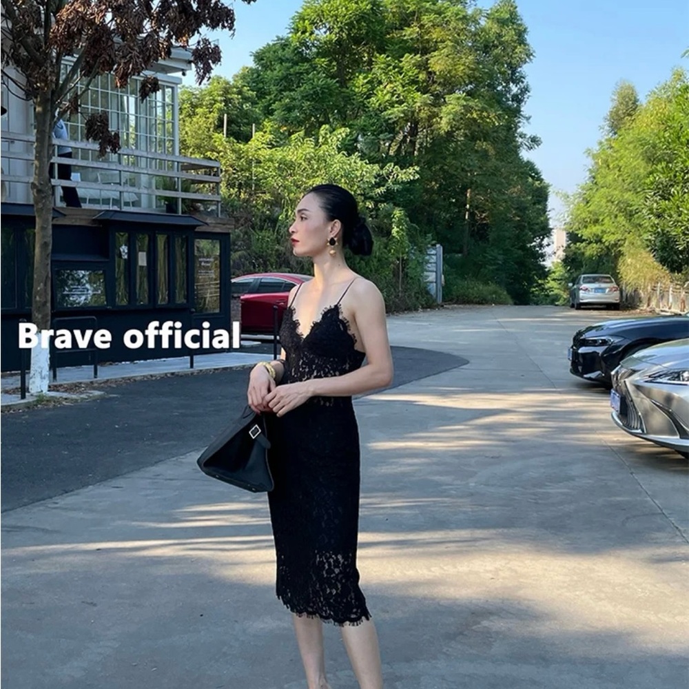 Brave Official Black Lace Dress